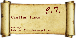 Czeller Timur névjegykártya